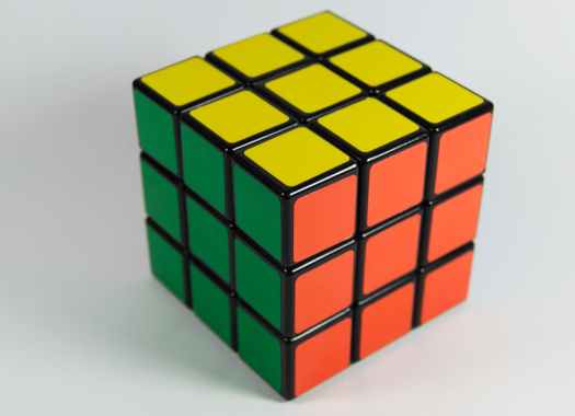 brain color colorful cube